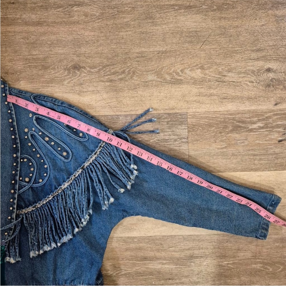 Fringe Denim Jacket - image 5